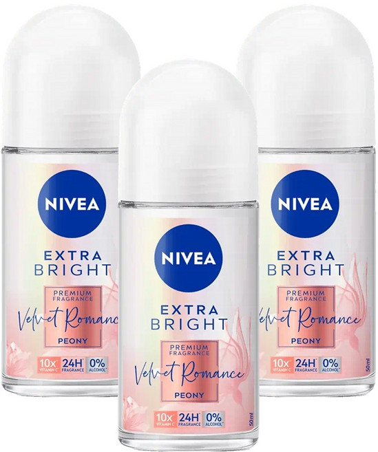 NIVEA 妮維雅 香氛淨白系列 止汗爽身乳液 碎花夢境, 50ml, 3瓶