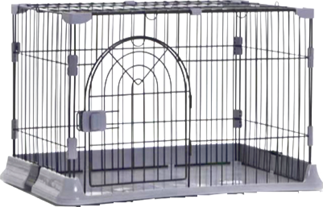 友善夥伴 DC舒適居家狗籠, 灰色, 1個