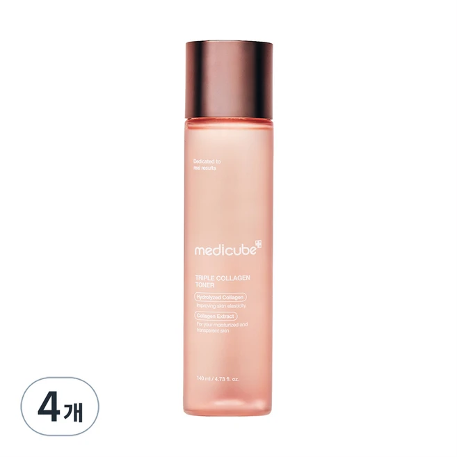메디큐브 트리플 콜라겐 토너 4.0, 4개, 140ml - 쿠팡