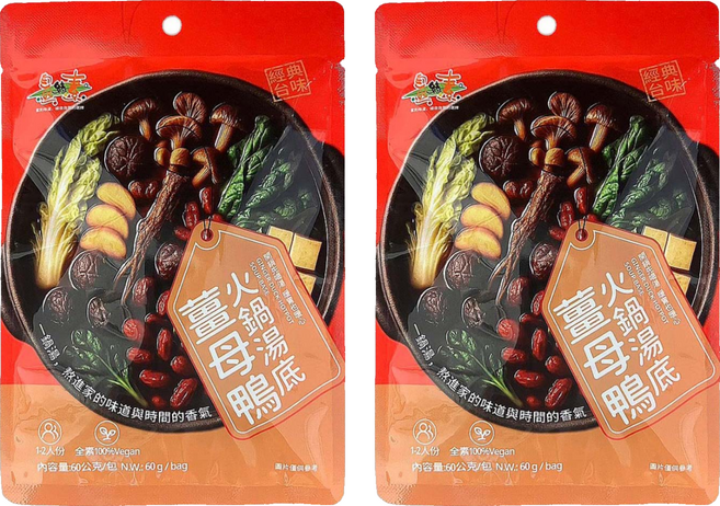 自然緣素 薑母鴨火鍋湯底, 60g, 2個