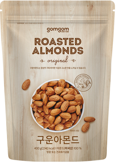 곰곰 구운 아몬드, 400g, 1개
