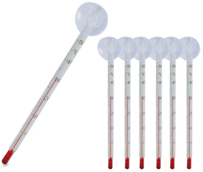 아쿠아비 수족관 심플 흡착 온도계 7p 세트, 1세트