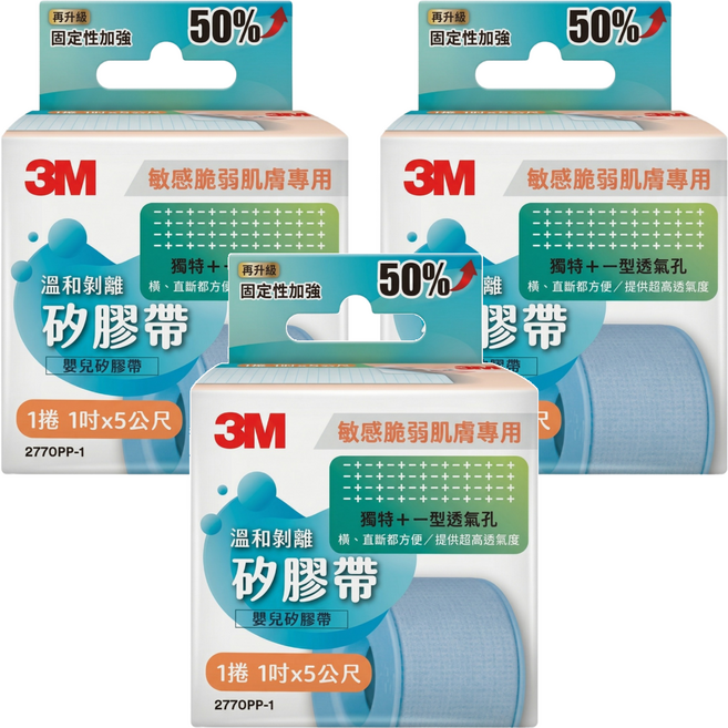3M 溫和剝離矽膠帶 1吋, 3盒