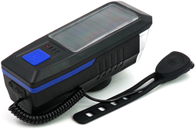 에이스피드 자전거 태양광 라이트 벨, B92-블루, 1개