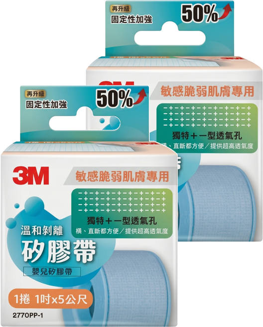 3M 溫和剝離矽膠帶 1吋, 2盒