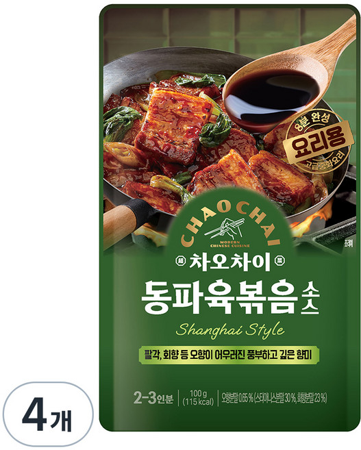 차오차이 동파육볶음 소스, 100g, 4개