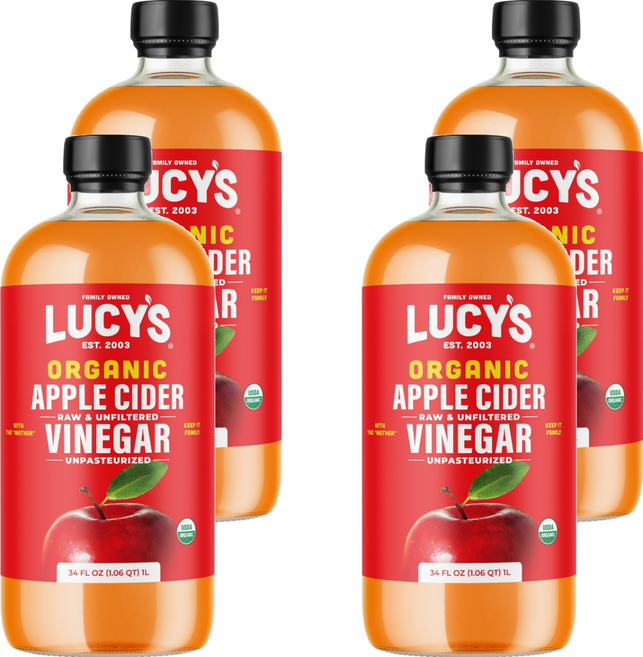 LUCYS 유기농 사과식초, 1L, 4개