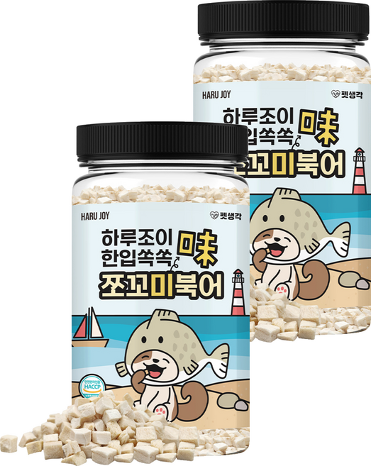 하루조이 강아지 한입쏙쏙 쪼꼬미 트릿, 북어, 55g, 2개