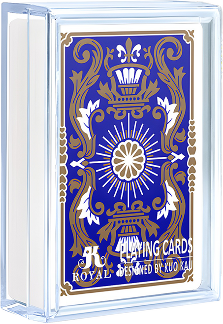 ROYAL 樂友 一級玩家磨砂防水撲克牌, 寶藍王冠, 1個