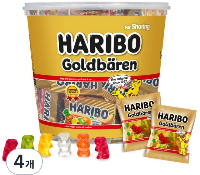 하리보 골드베렌 젤리, 1kg, 4개 - 쿠팡