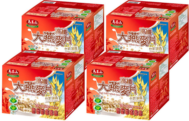 馬玉山 高纖大燕麥片, 2600g, 4盒