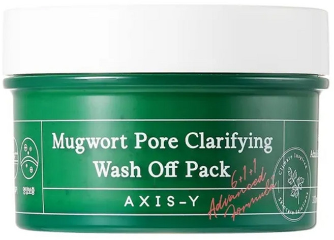 AXIS-Y 安舒研 艾草毛孔深層舒淨面膜 100ml 毛孔淨化調理 去除老廢角質 敏感肌適用, 1罐