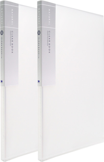 희망사무포인트 내츄럴 클리어 파일 20매, 백색, 2개