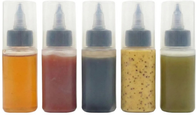 온핏업 휴대용 캠핑 미니 양념 소스통, 5개, 40ml