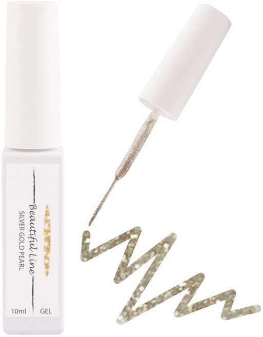 아이빛 네일아트 컬러 라인 젤네일, 11 실버골드펄, 10ml, 1개