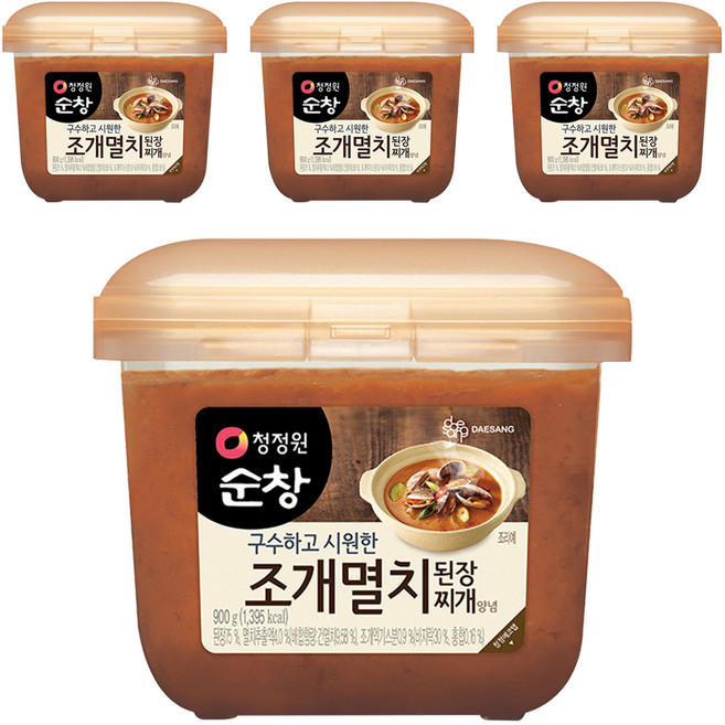 清淨園 Sunchang 鯷魚蛤蜊海鮮大醬, 900g, 4盒