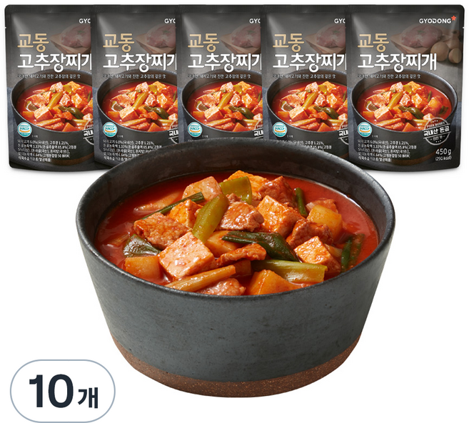 교동식품 고추장 찌개, 450g, 10개