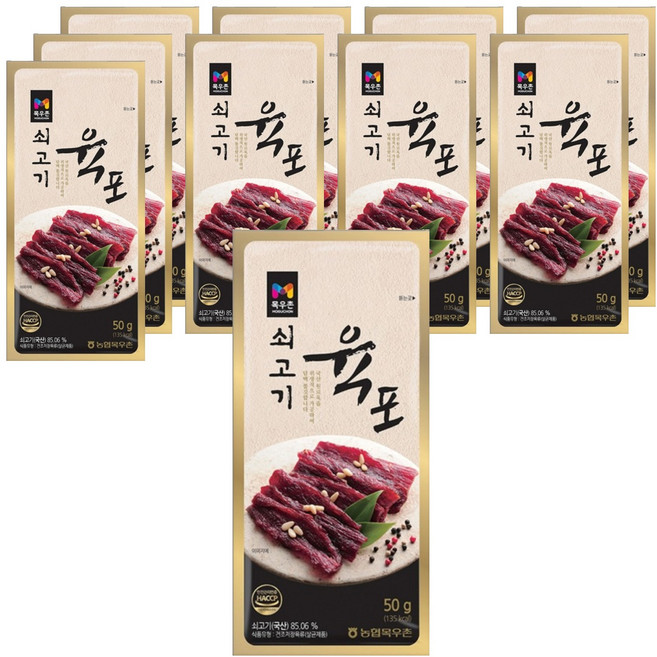 목우촌 쇠고기 육포, 50g, 10개