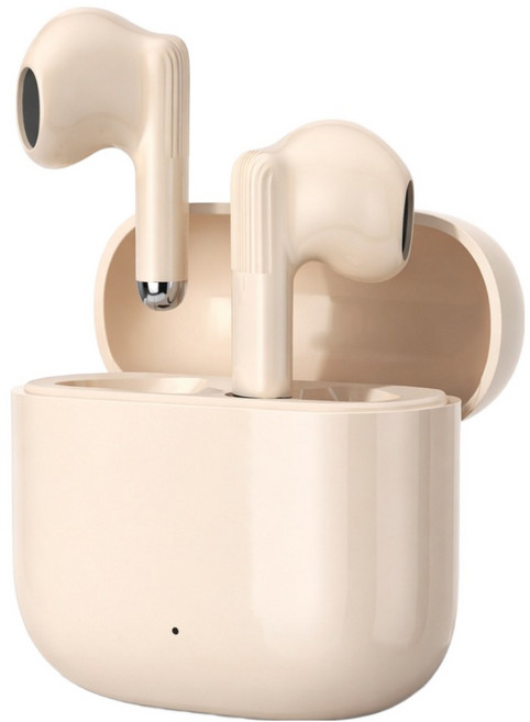 PANTONE 오픈형 블루투스 6.0 무선 C타입 충전 오토 페어링 러닝 자전거 운동용 갤럭시 아이폰 호환 이어폰, 베이지, PTBT-200