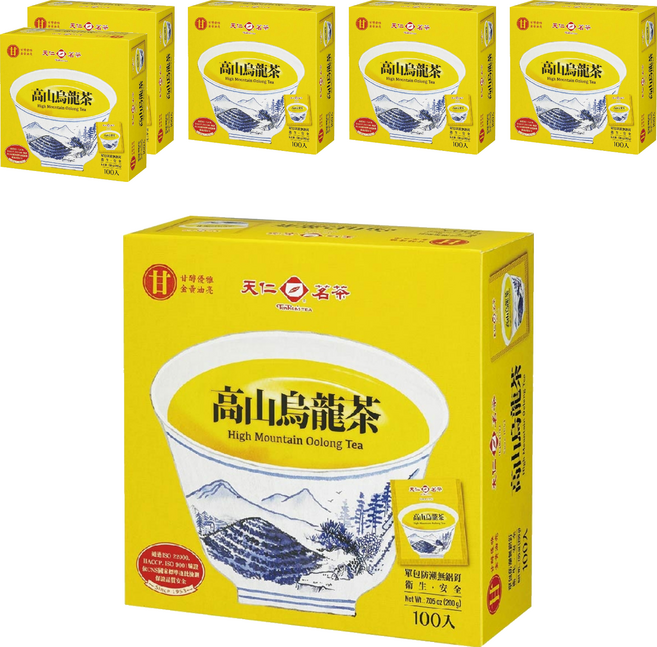 天仁茗茶 高山烏龍茶, 2g, 100包, 6盒