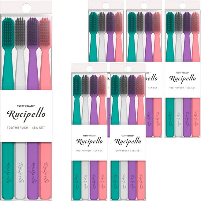 루치펠로 오리지널 칫솔 세트, 8개입, 3개