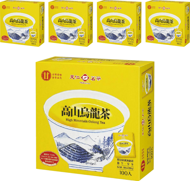 天仁茗茶 高山烏龍茶, 2g, 100包, 5盒
