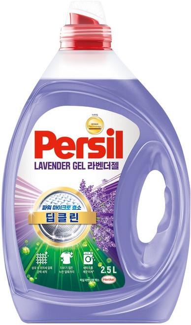 퍼실 딥클린 초미세세탁 라벤더젤 겸용 액체세제, 2.5L, 1개