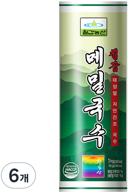 칠갑농산 메밀국수, 1kg, 6개