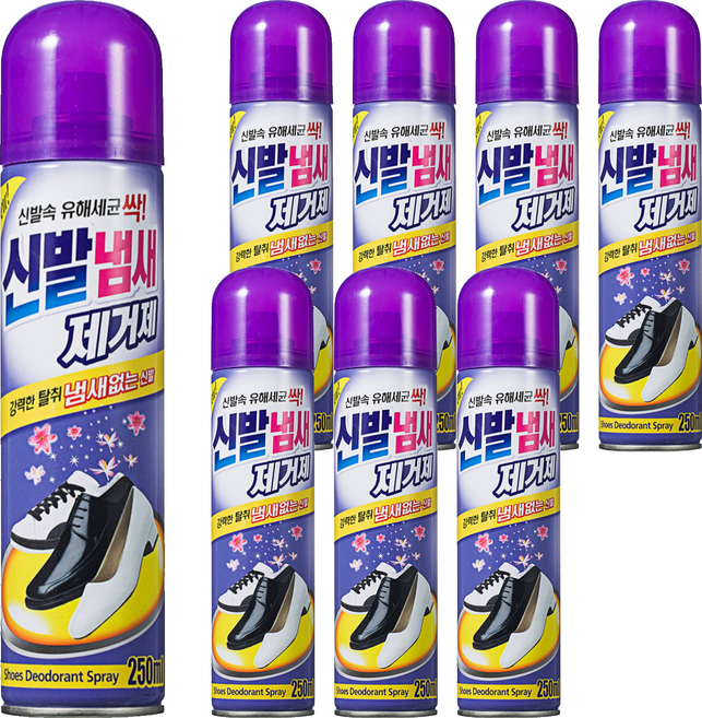 리빙굿 신발 냄새제거제 본품, 250ml, 8개