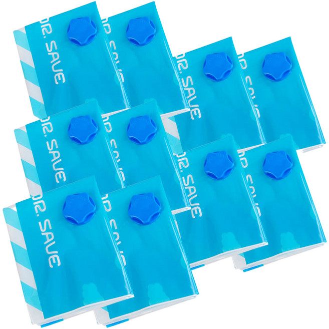 MODCON 摩肯 DR.SAVE 真空壓縮袋10件組 藍白條, 10個, 1組