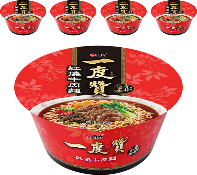 維力 一度贊 紅燒牛肉麵 200g, 5入