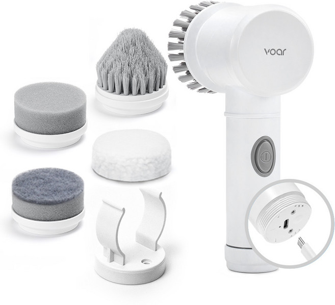 보아르 워시스핀C 욕실 무선 미니청소기, 화이트, VCL-031WH