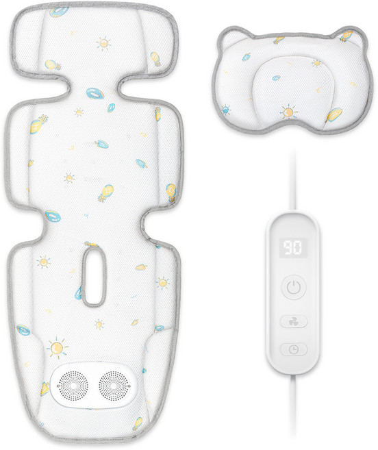 일리맘 듀얼 유모차 쿨시트, 그레이, 1개