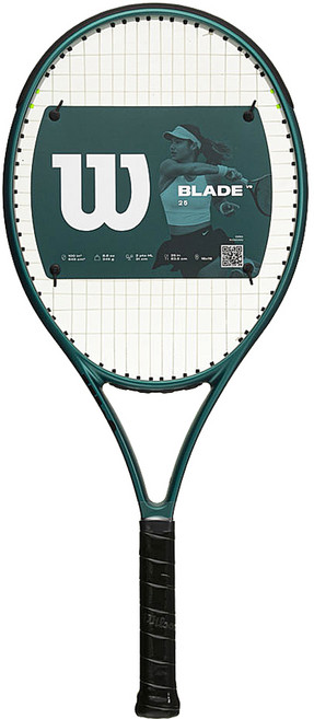 윌슨 BLADE 25 V9 RKT 라켓, Black + Green, 1개, WR151610U