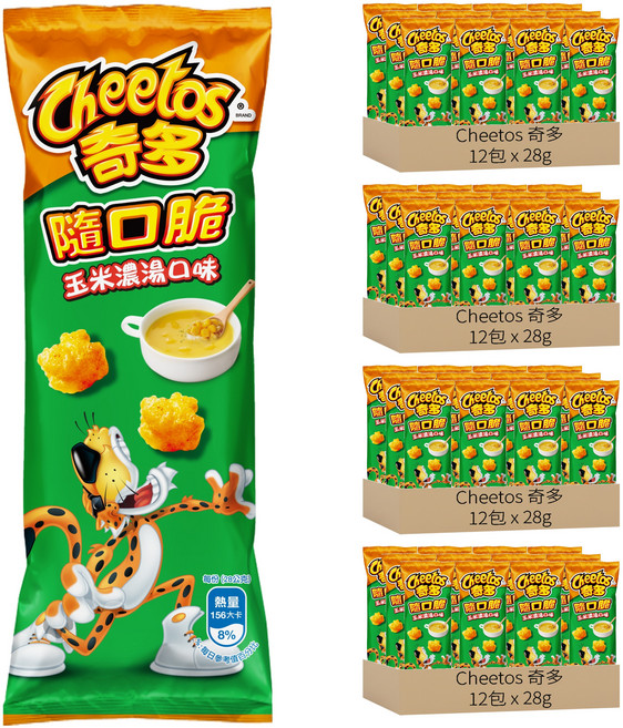 Cheetos 奇多 隨口脆 玉米濃湯口味, 28g, 48包