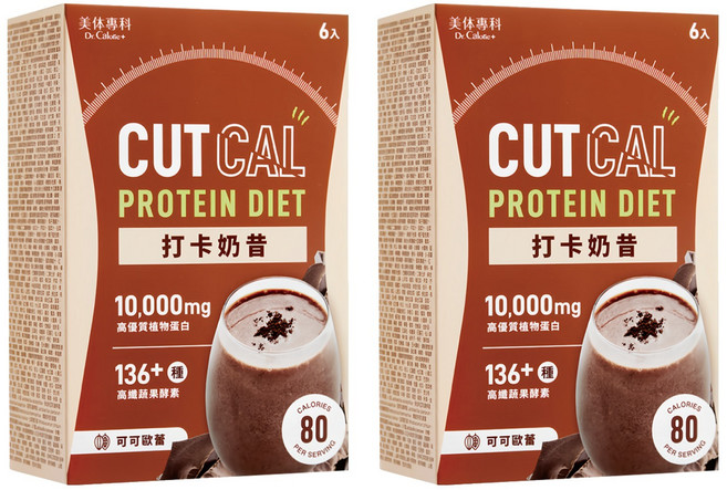 Dr.Calorie 美体專科 打卡奶昔 可可歐蕾, 6包, 20g, 2盒
