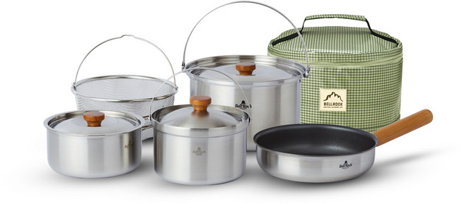 벨락 콤비9 플러스 코팅팬 코펠 세트 + 전용 가방, 혼합색상, 1세트