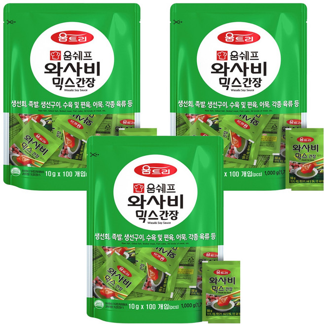 움트리 와사비믹스 간장, 10g, 300개