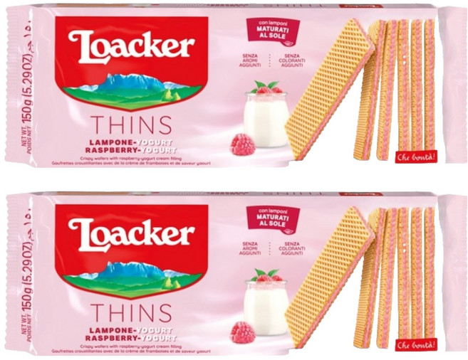 로아커 웨하스 씬 라즈베리요거트, 2개, 150g