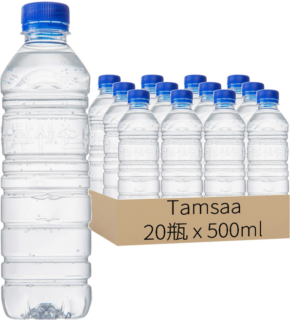 Tamsaa 無標籤天然水, 500ml, 20瓶