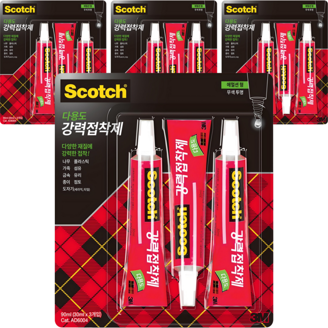 스카치 3M 다용도 강력접착제 에멀젼형 멀티팩, 12개