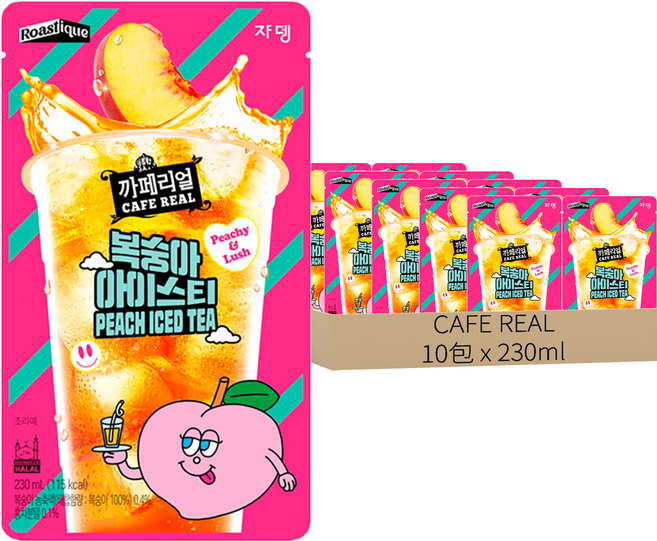 CAFE REAL JARDIN Cafereal 水蜜桃冰茶, 230ml, 10包