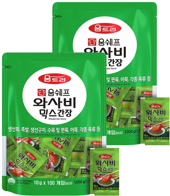 움트리 와사비믹스 간장, 10g, 200개