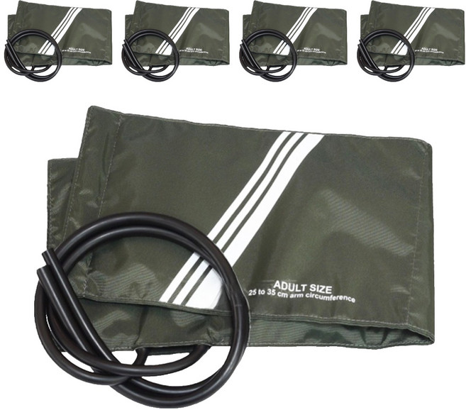 Spirit 精國 血壓壓脈帶 護士型 布 血壓布P-102CA + 雙管氣袋 套P-107ADT, 5組, P-107ADT