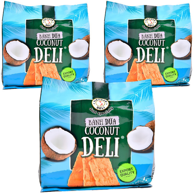 베트남델리 반두아 코코넛 델리 비스킷, 150g, 3개