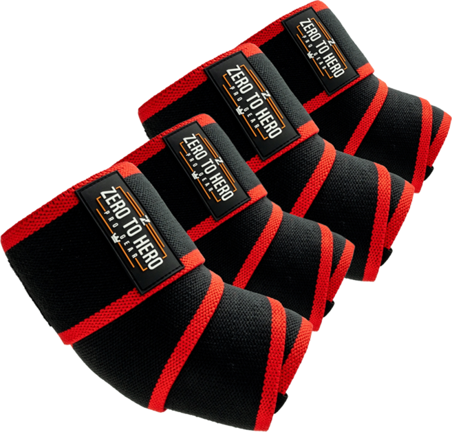 제로투히어로 히어로 헬스 팔꿈치보호대 양쪽 세트 Type2, 2세트, RED