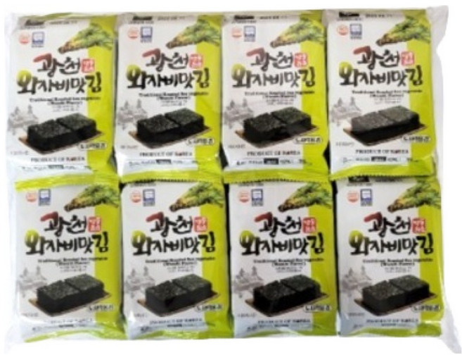 광천삼원푸드 와사비맛 도시락김, 4g, 16개