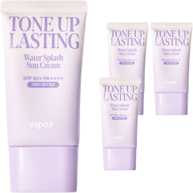 에스쁘아 워터 스플래쉬 톤업 래스팅 선크림 SPF50+ PA++++, 50ml, 4개