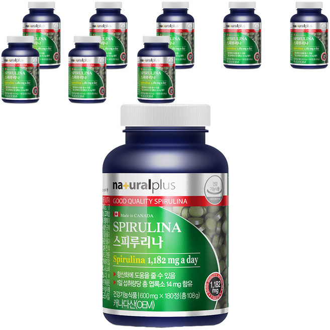 naturalplus 螺旋藻, 180錠, 9個