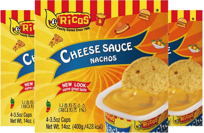 Ricos 墨西哥玉米片起司醬 4入, 400g, 3個